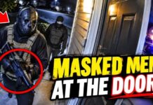 Masked Gunman Knocks - Vanishes Into Night